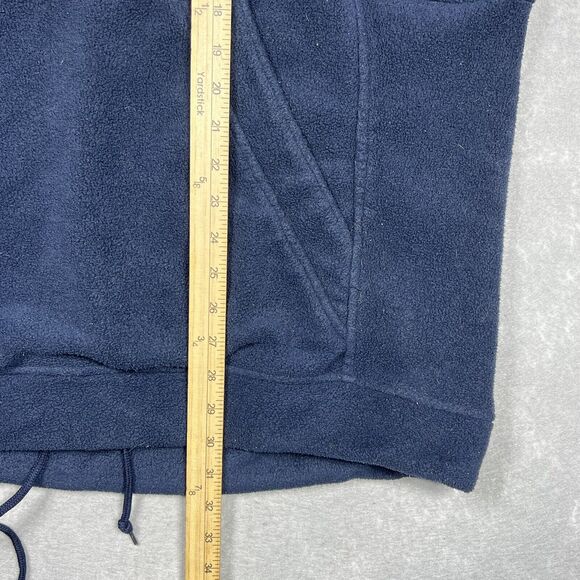 VTG NFL Sweatshirt Men’s XL Navy 1/4 Zip Embroidered Fleece Plaid Lined Sweater - Picture 6 of 9